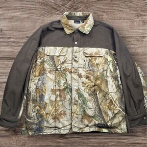 DDX‎ Dry Duck Camo Fleece Button Up Hunting Shirt Jacket XL